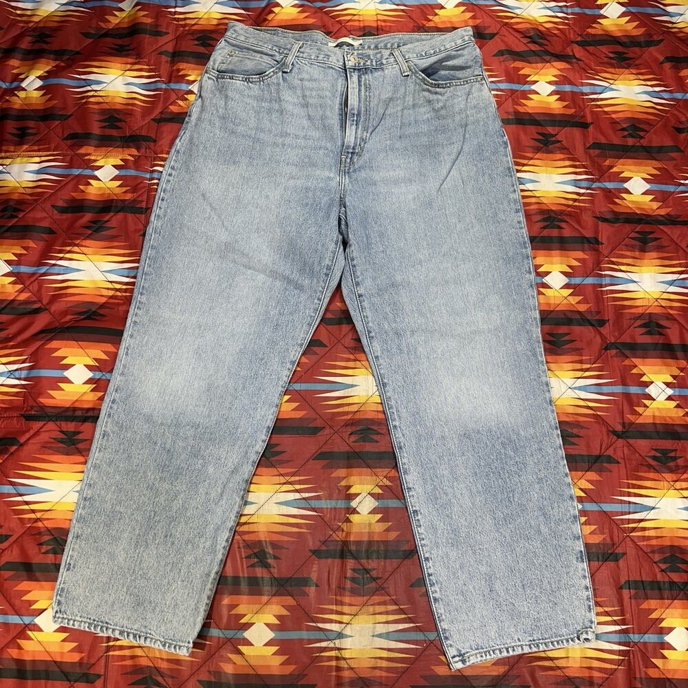 Levi's '94 BAGGY Blue Jeans Women’s Sz 34x30 Blue Relaxed Straight Denim Zip Fly - Picture 3 of 12